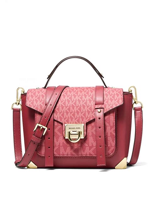 michael kors satchel mk logo|Michael Kors manhattan satchel.